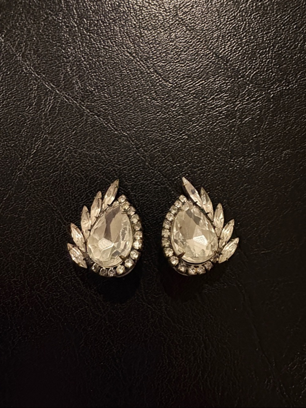 Loren Hope Clear Crystal Teardrop Earrings